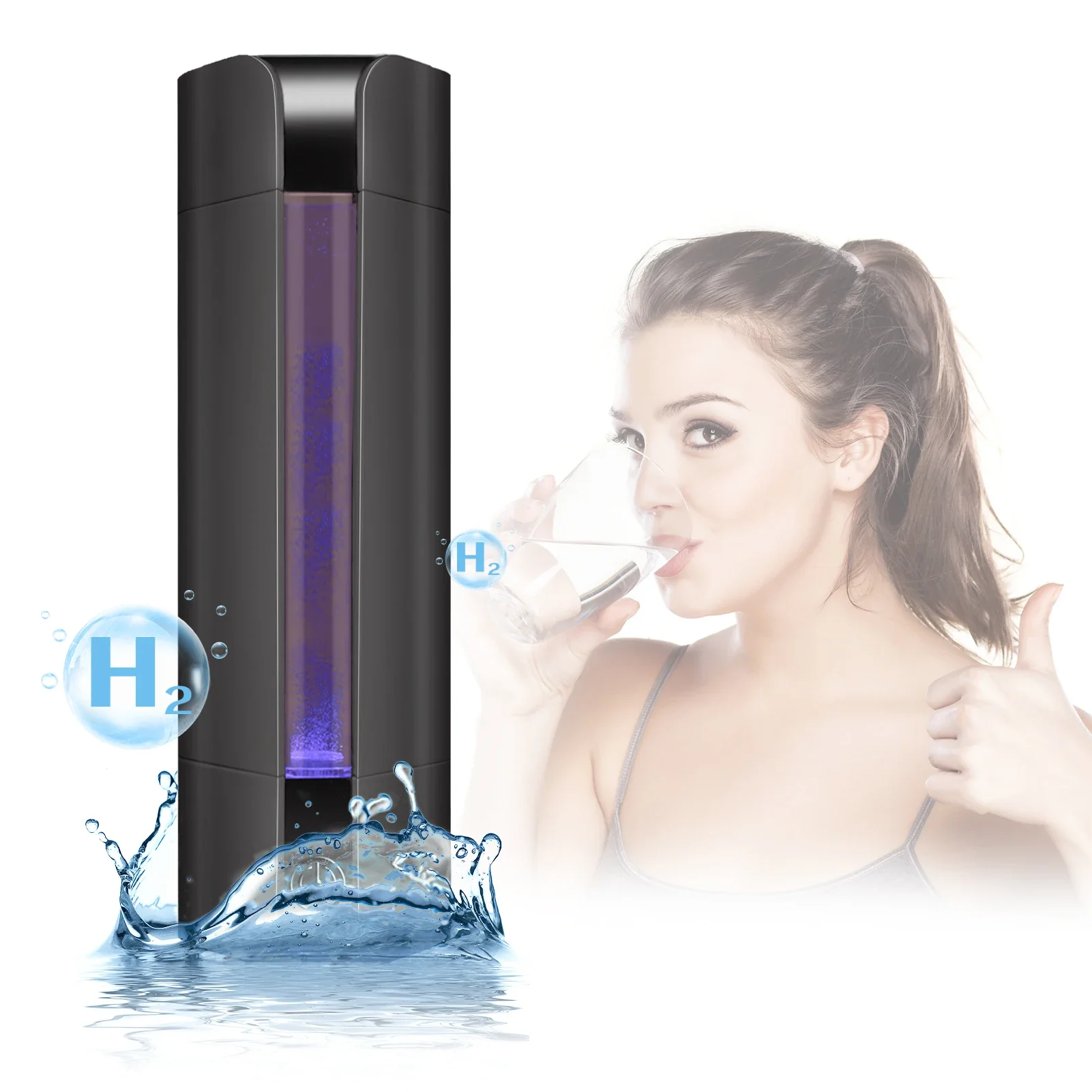 Hydrogen Water Inhalation Generator Cup Hydrogen Generator Water Bottle with Customizable Logo