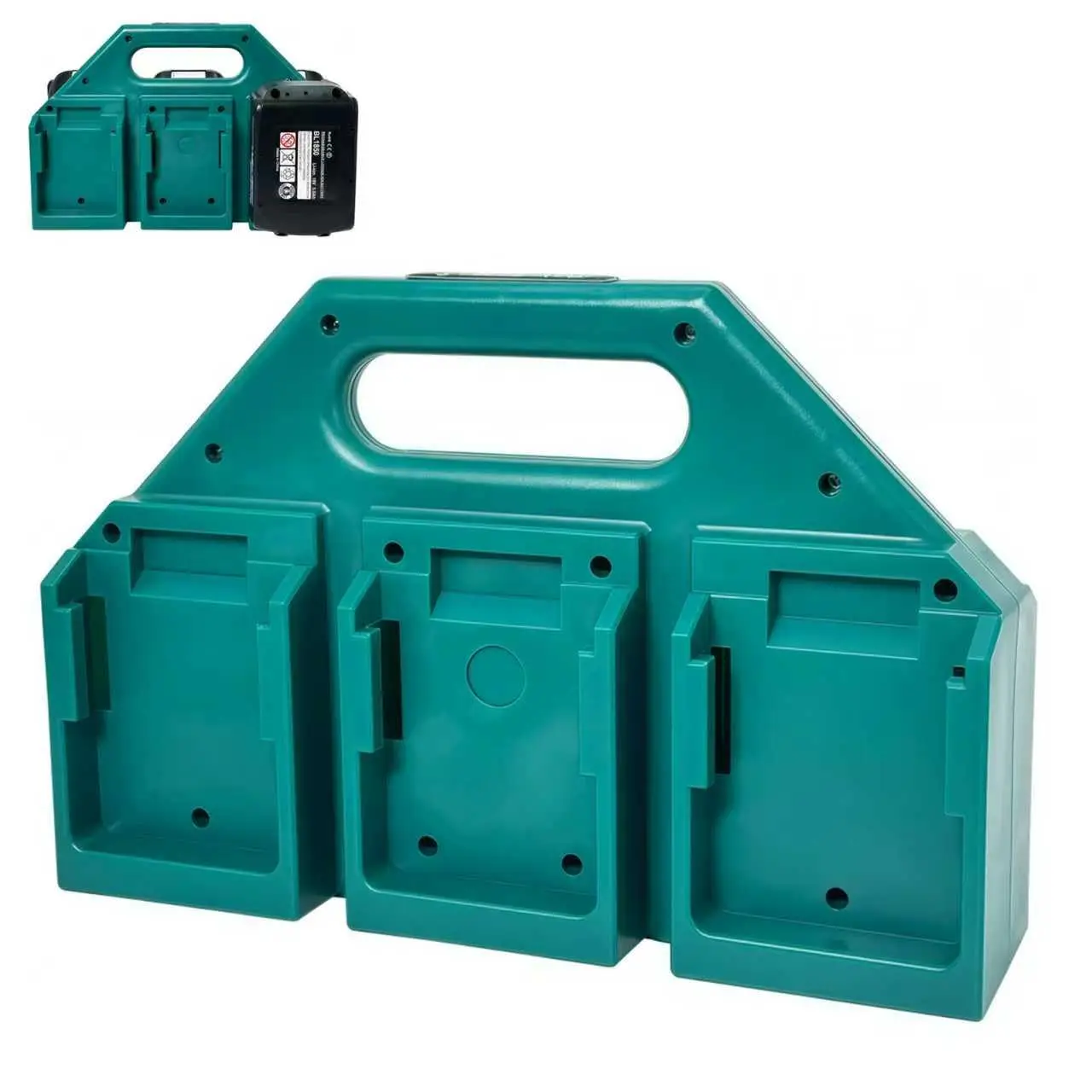 Makita Battery Holder for 18V&14.4V | Portable and Rugged Battery Case - Compact Organizer for Easy Storage and Transport