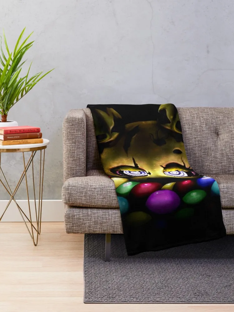 Springtrap - Into The Pit V3 Throw Blanket Beautifuls Hairy Custom Blankets