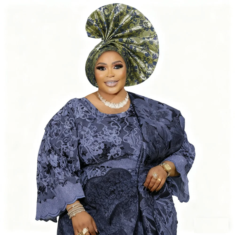 

2025 преувеличенный веерообразный авто геле, готовый головной убор для женщин, африканский женский головной убор, галстуки на голову для свадебной вечеринки, женский тюрбан