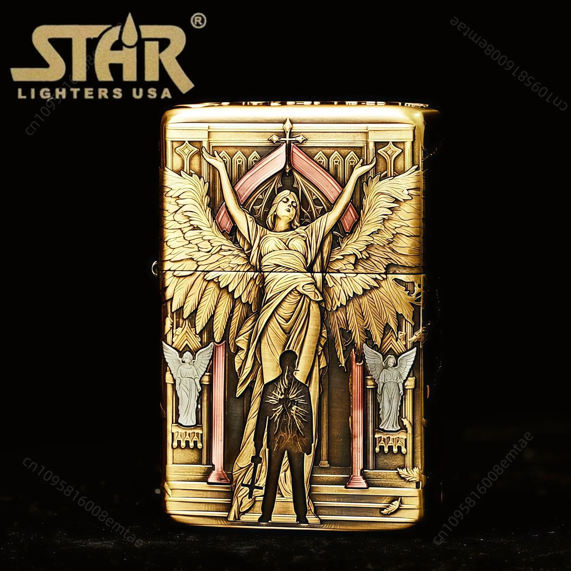 STAR 905 Brass Constantine Redemption Fuel Lighter Gift for Friends, Cigarette Accessories, Men's Gifts