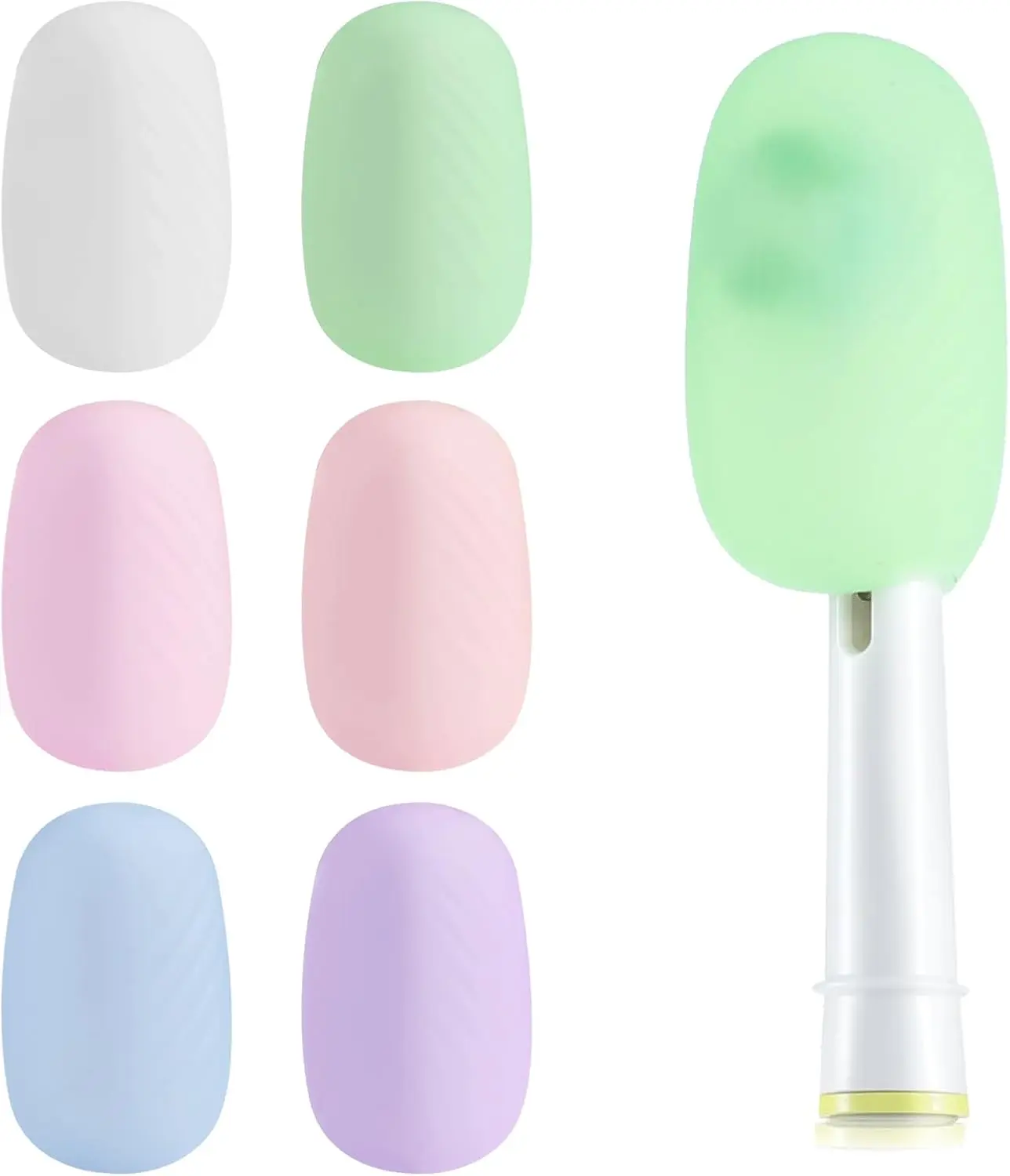 6 Pack Silicone Toothbrush Covers, Caps for Electric & Manual Toothbrush Heads,Covers Caps Protector for Travel Camping School