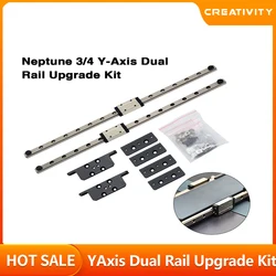 Neptune 3/3pro/4 Y Axis Dual Rail Upgrade Kit Hotend Kit MGN9H 315mm Y-Axis Nozzle Linear Rail Timing Belt Silicone Cover