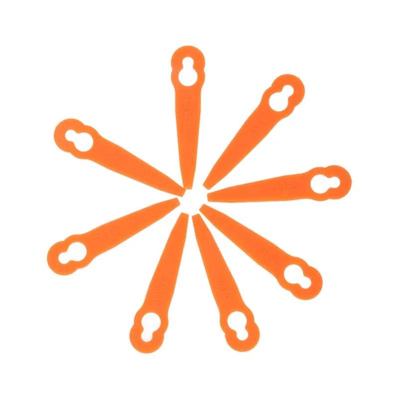 100pcs Grass Trimmer Plastic Blades Orange Lawn Mower Accessories Fit For Stihl Polycut 2-2 3-2