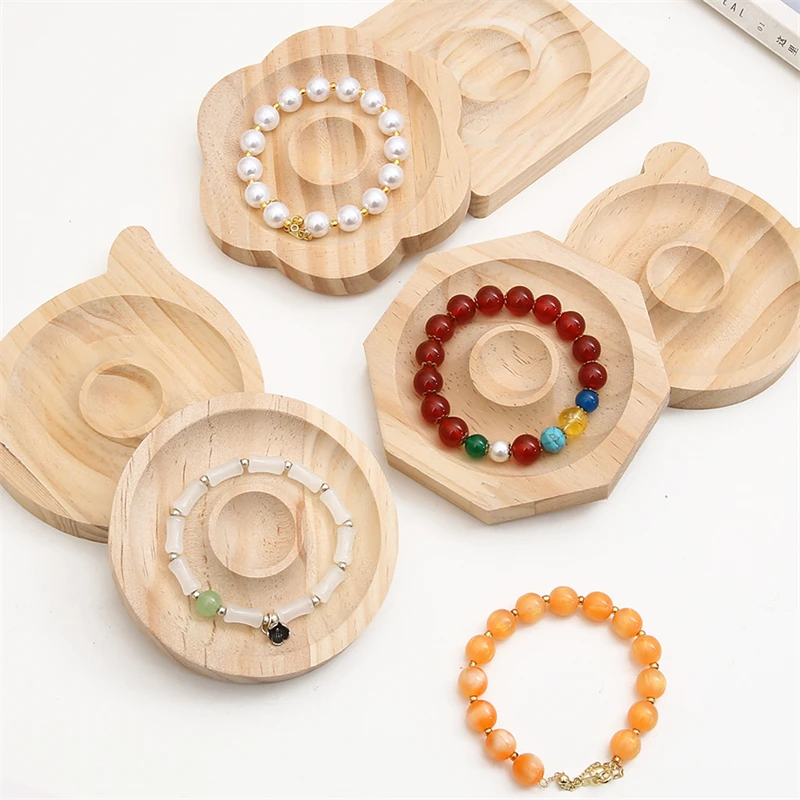 Wooden Beading Design Board Suitable Bracelet Display Stand For Jewelry Making Necklaces Crafts Tray Practical Display