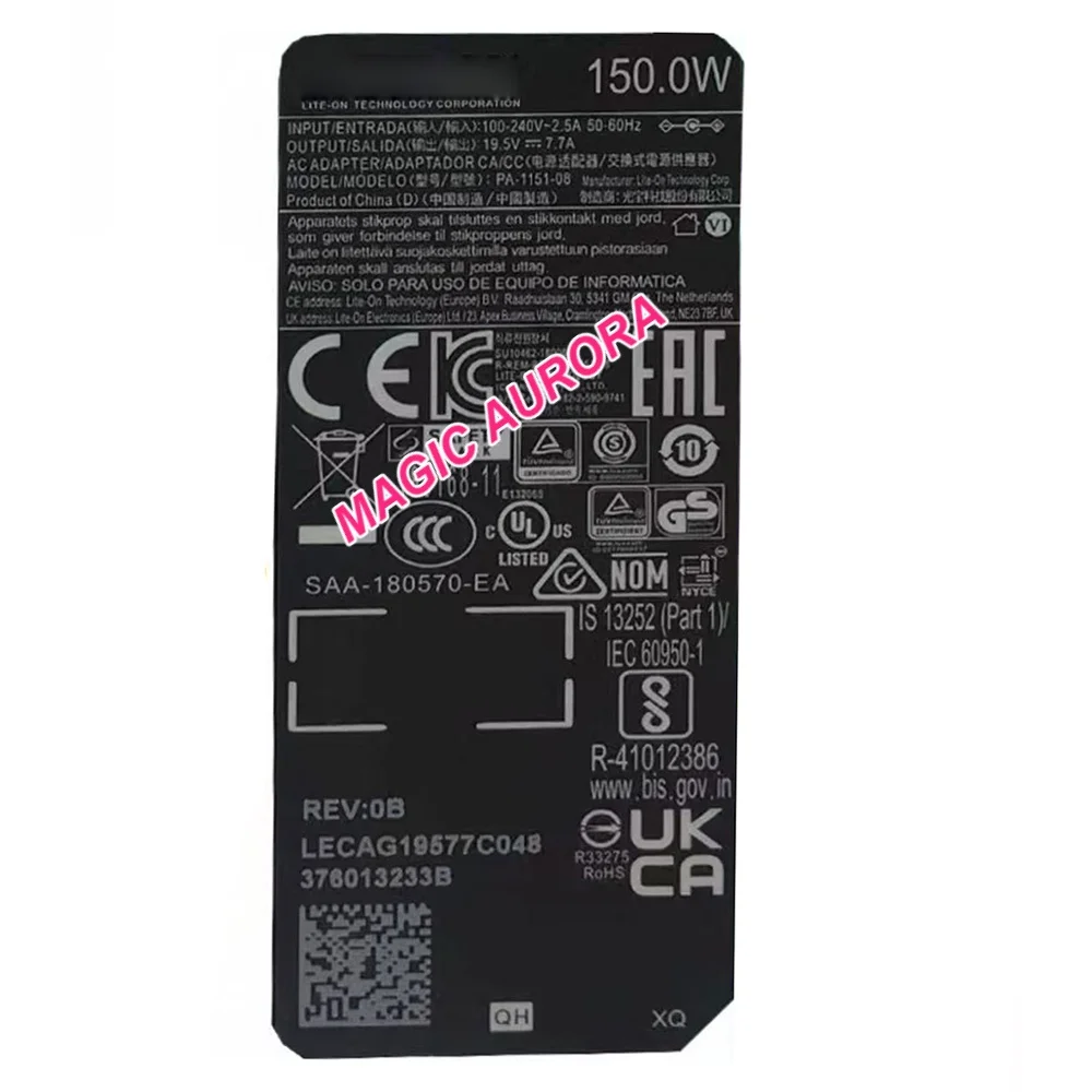 حقيقي PA-1151-08 محول الطاقة 19.5 فولت 7.7A 150 واط امدادات الطاقة ل MSI MS-16P6 GP63 ليوبارد 8RD-048CA لشاحن الكمبيوتر المحمول HASEE