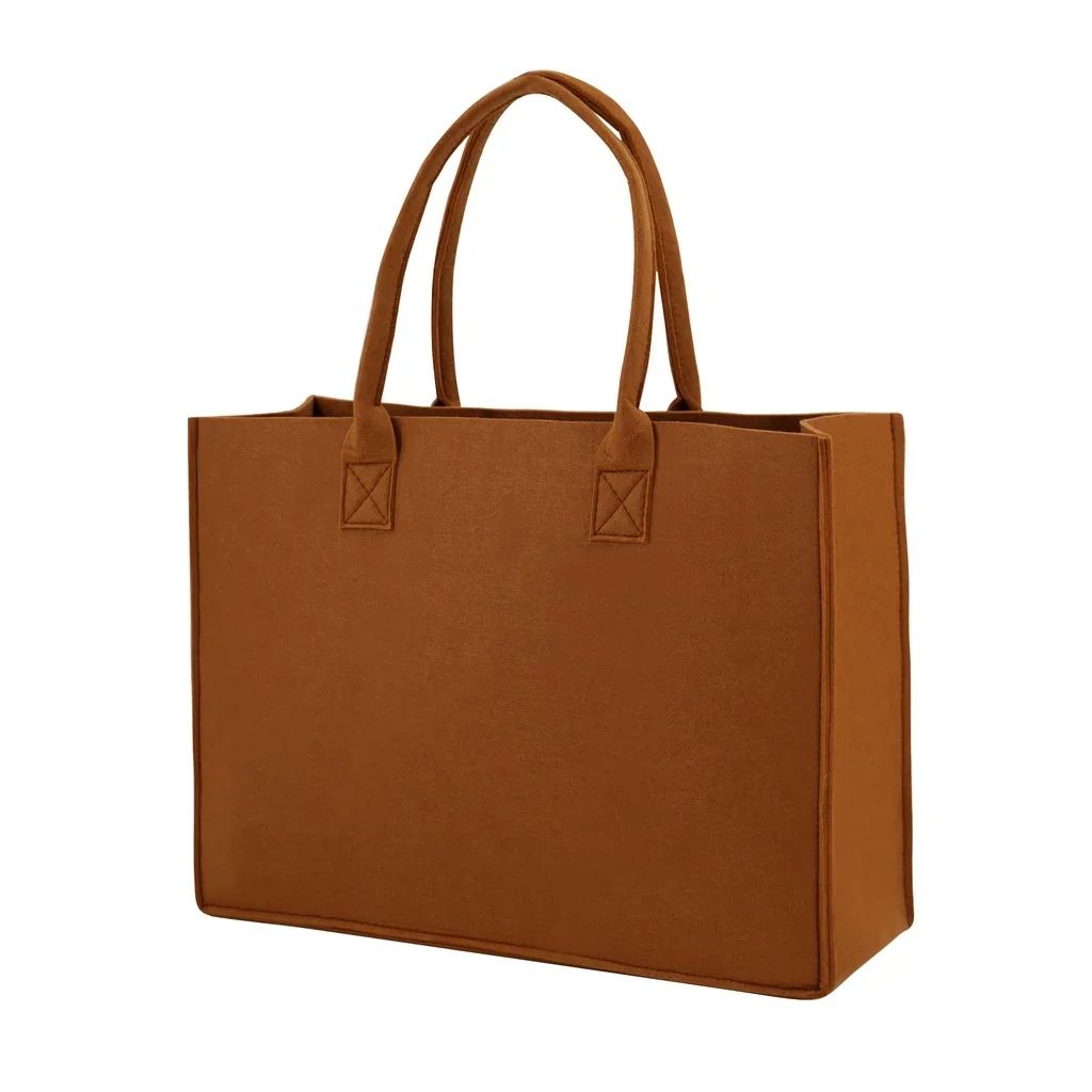 Borsa Tote in feltro da donna shopper Bag Storage Organizer borse per la spesa riutilizzabili