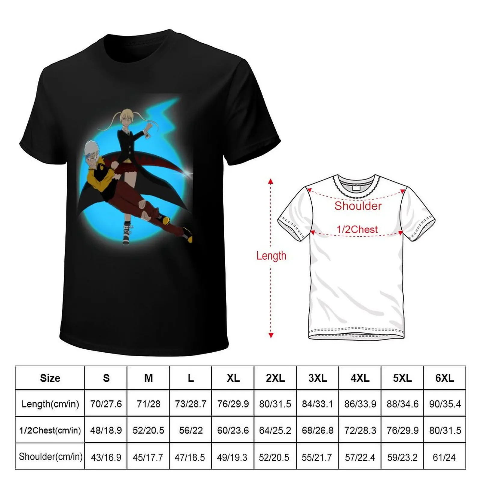 Soul and Maka T-Shirt korean fashion shirts graphic anime clothes anime figures men t shirts high quality