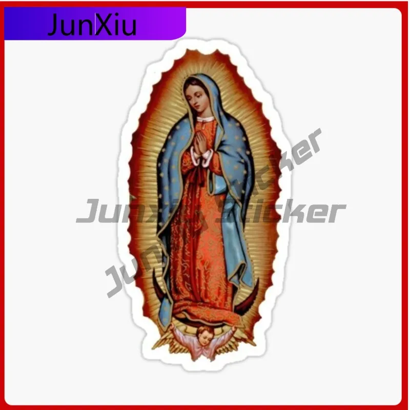 

Virgen de Guadalupe Anime Boat Fade Proof Vinyl Virgin Mary Virgencita Floral Sticker waterproof Car Bumper Waterproof