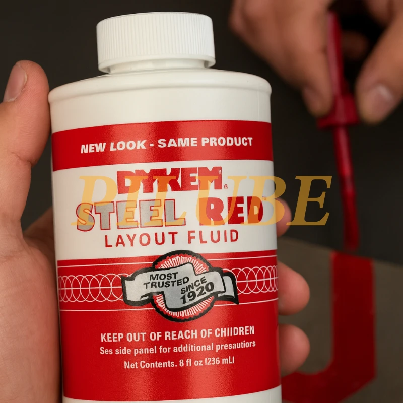 DYKEM STEEL RED 80496 Layout Fluid Fast Drying Marking Dye for Metal Surface Layout and Precision Machining Fabrication Work
