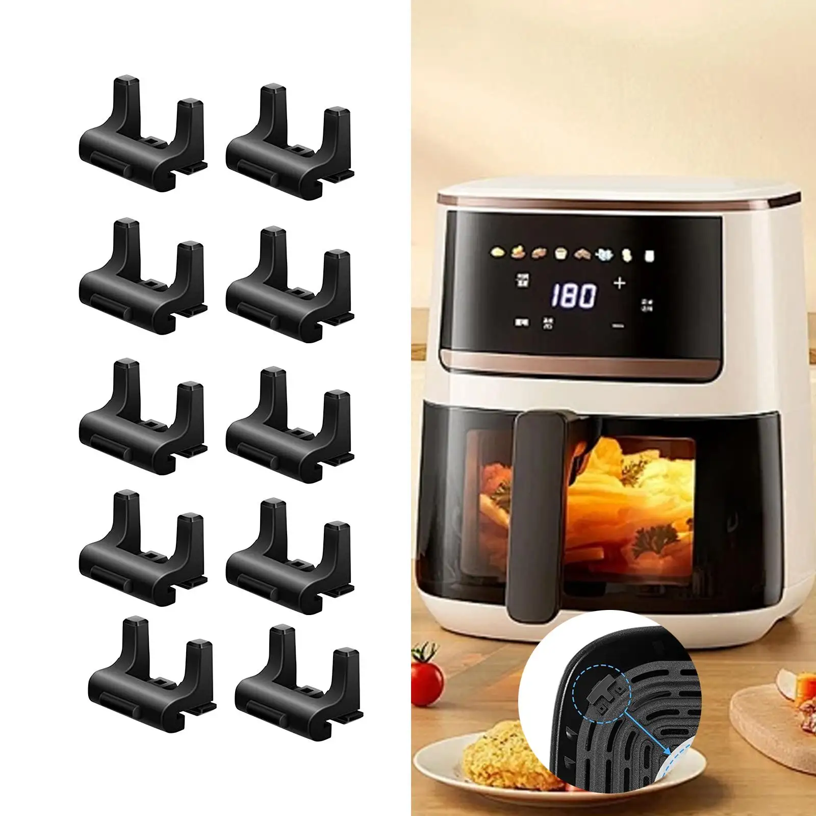 Air Fryer Rubber Feet Silicone Pad Replacement Anti Vibration Accessory for Air Fryer Baking Tray