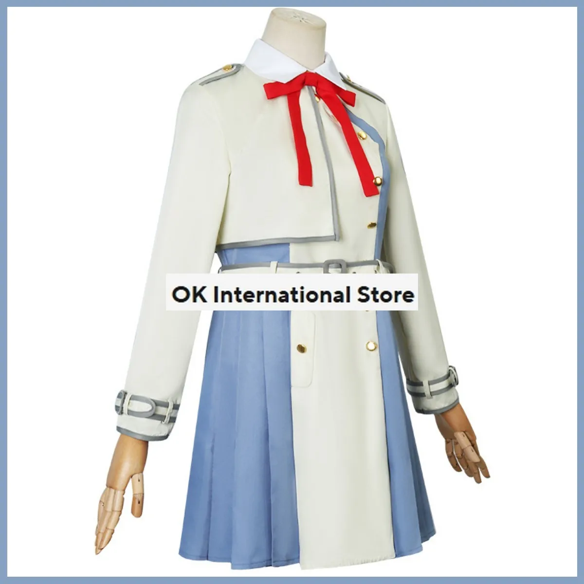 Anime Lycoris Recoil Nishikigi Chisato Takina Inoue Cosplay Costume parrucca giapponese Beige uniforme scolastica donna Sexy vestito di carnevale