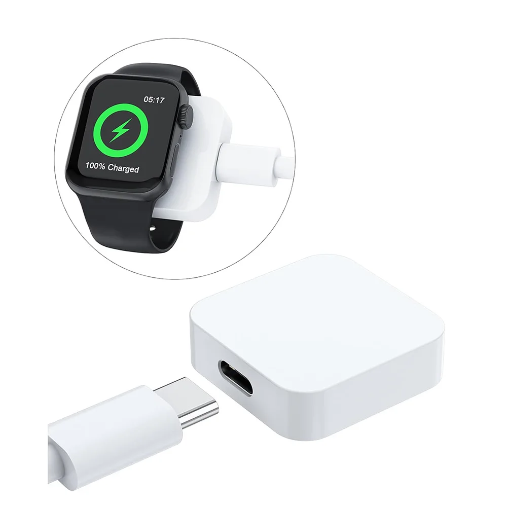 Wireless Magnetic Fast Charger for Apple Watch Series 10 9 8 7 6 5 SE Type C 8pin Convert for iWatch 3 2 Portable Charging Stand
