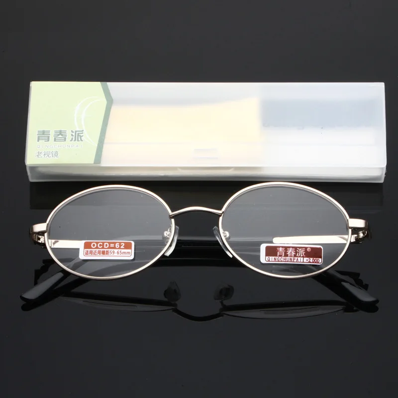 Ahora Retro Metal Oval Frame Reading Glasses For Women Resin Lens Portable Eyewear Lady Vintage Presbyopic Eyeglasses +1.0 to +4