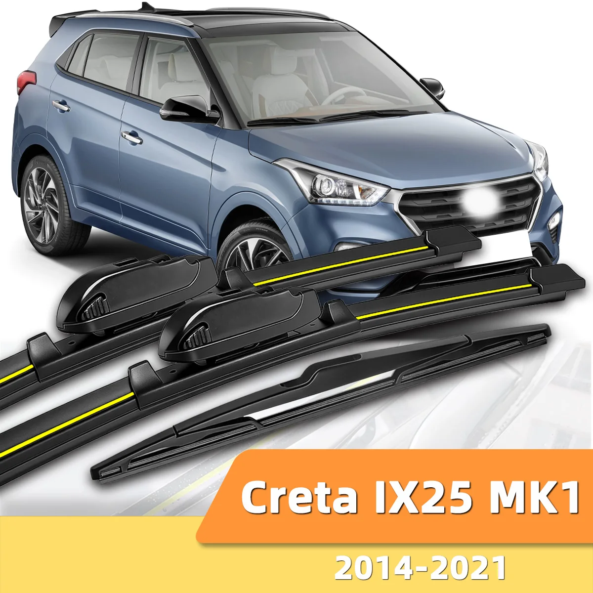

Suitable For Hyundai Creta IX25 MK1 2014-2021 Front And Rear Windshield Wipers Durable Accessories For Car Windshields 2016 2018