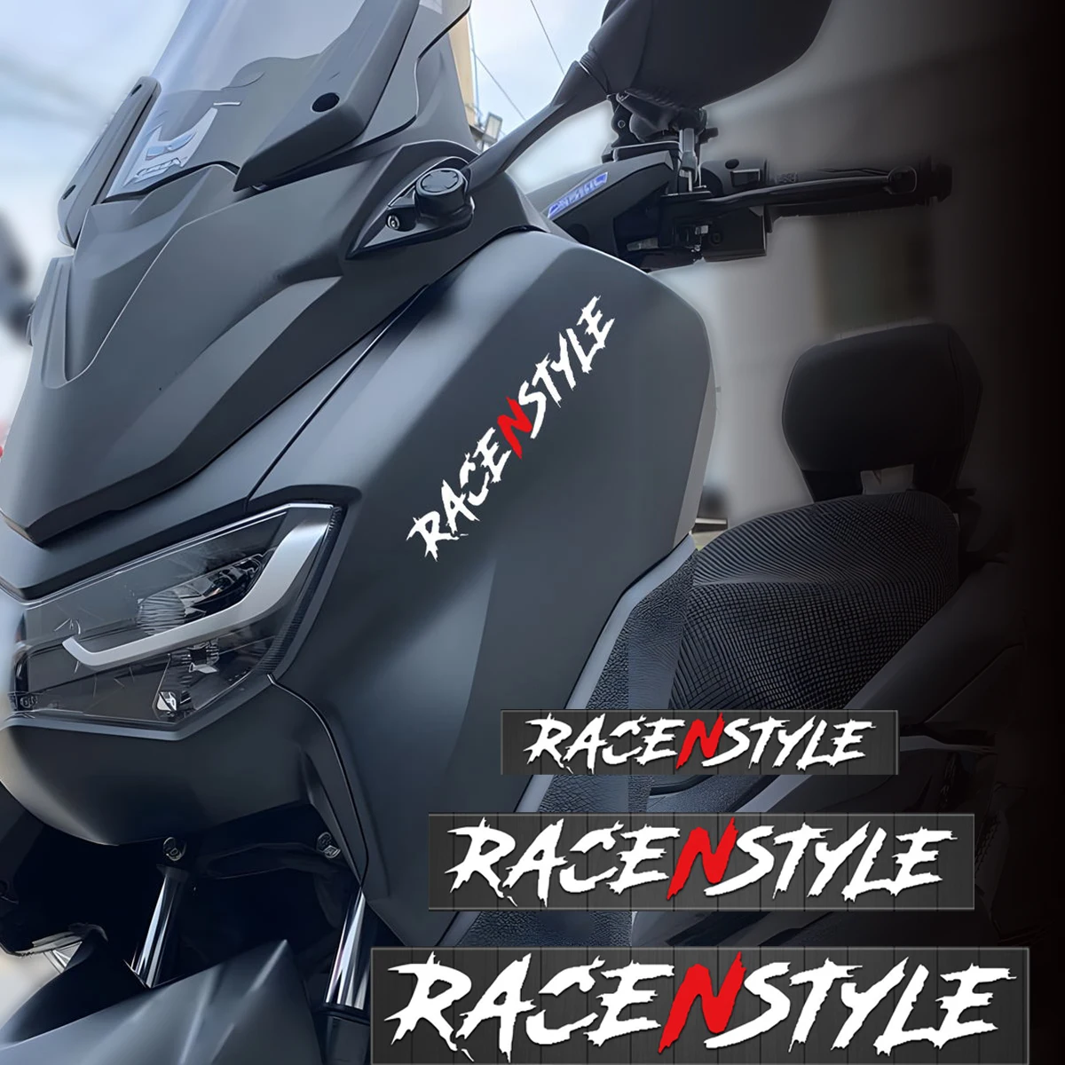 RACE N STYLE Logo Race Style Vinyl Sticker Motorcycle Body Waterproof Sunproof Decorative Decal Modified Accessories