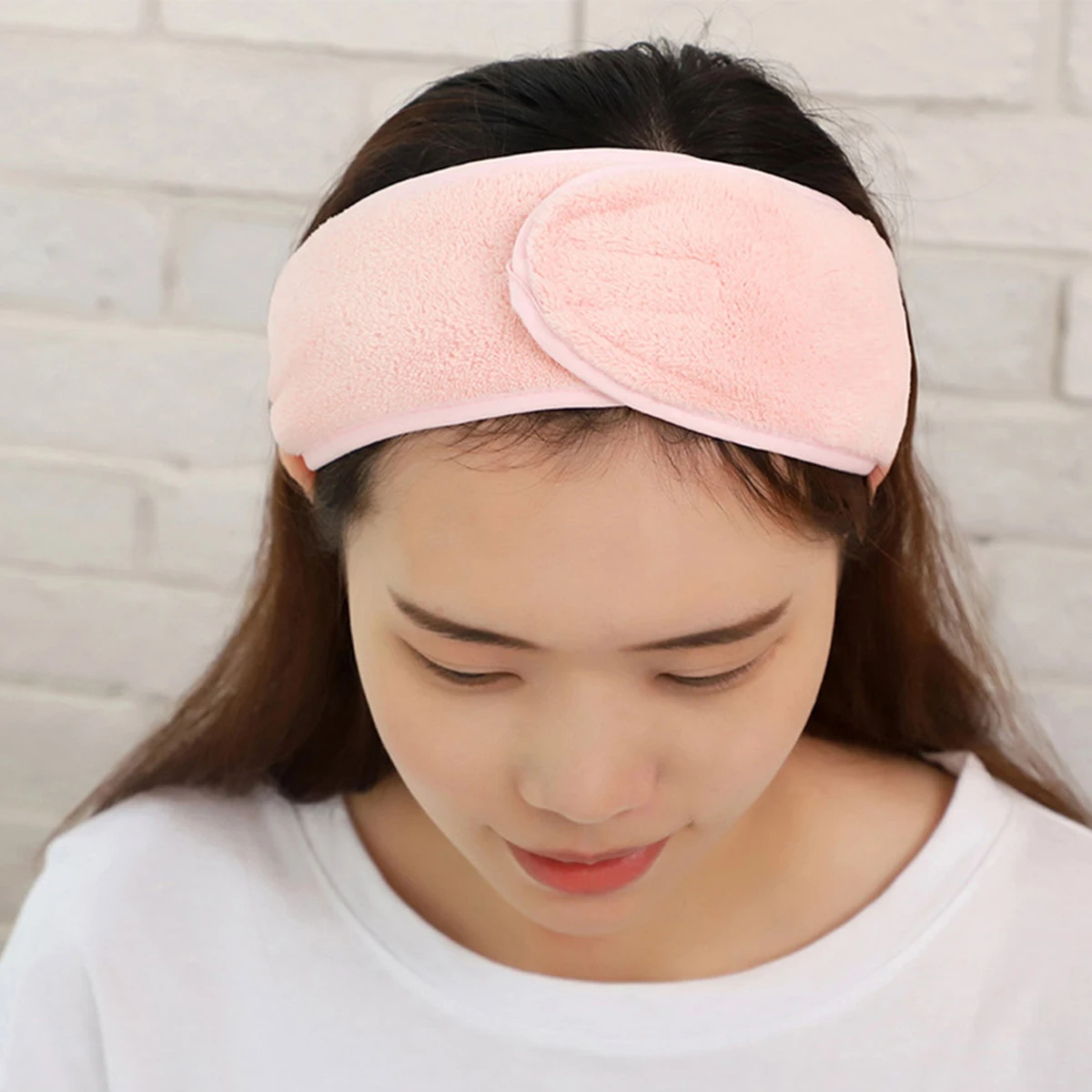 4 قطع من عصابات الشعر المتينة القابلة للتعديل، شريط لاصق ذاتي لمكياج اليوجا وغسل الوجه باللون الأخضر النعناعي والوردي والرمادي الجمل #1