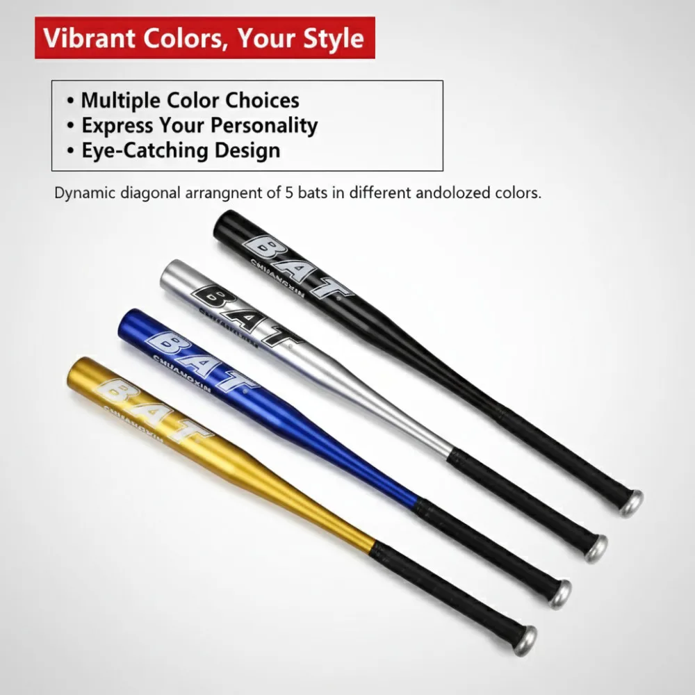 Aluminum Alloy Baseball Stick For Kids And Adults, Practice Stick For School Students, Multicolor Softball Baseball Practice