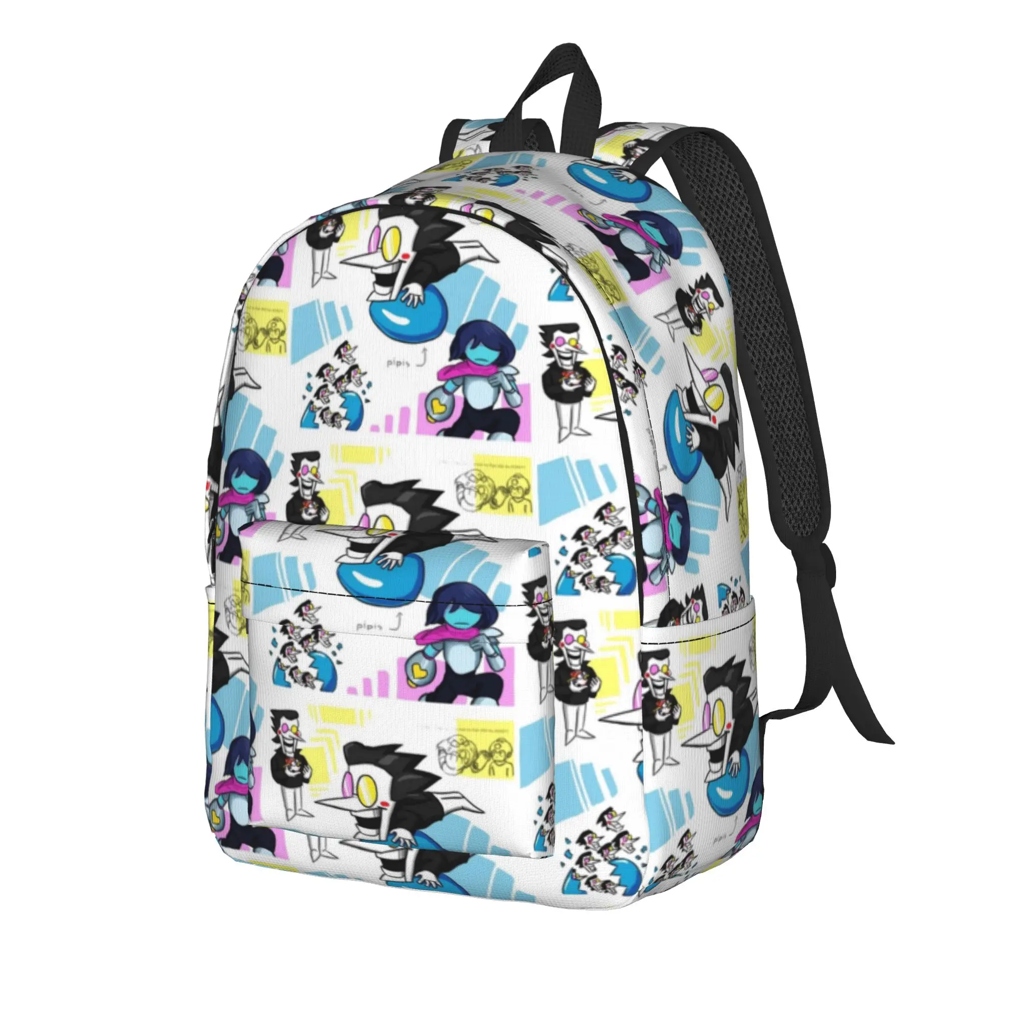 Spamton Sticker Deltarunes Spamton Casual Backpack Sports Student Work  Daypack for Men Women Laptop Shoulder Bag