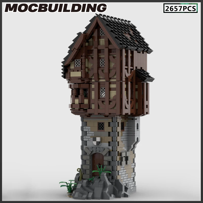 MOC Building Blocks torre residenziale mattoni fai da te casa modulare modello architettura collezione di giocattoli regalo di natale regalo di compleanno