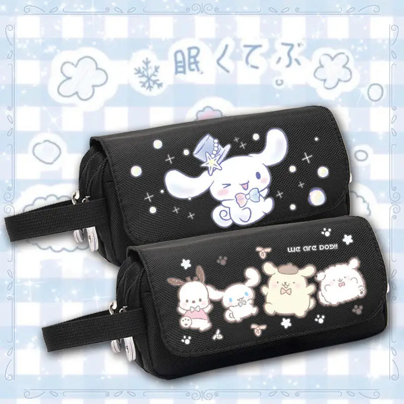 

Sanrio Cartoon Cute Cinnamon Roll Multifunctional Stationery Storage Bag Student Large Capacity Pencil Bag School Supplies Gift