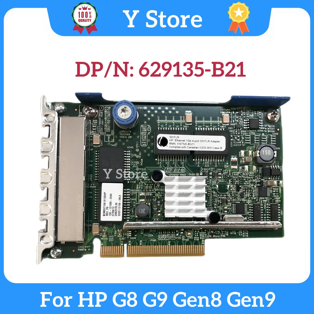 Y Store Original 4-Port Ethernet 1Gb 331FLR Adapter 684208-B21 629135-B21 634025-001 Network Card For HP G8 G9 Gen8 Gen9