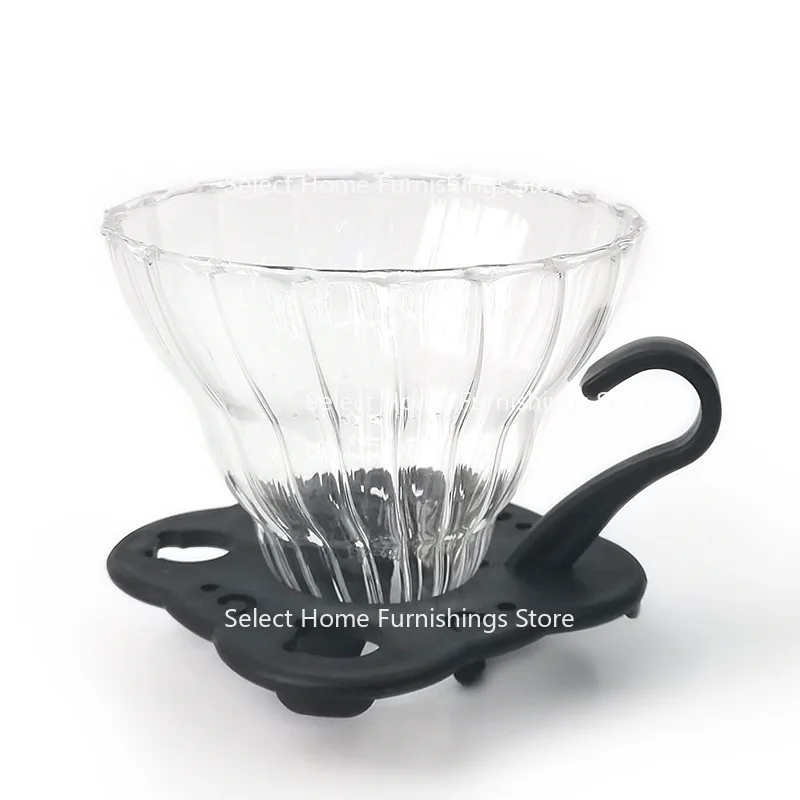

Подходит для стекла V60, чашка с фильтром для кофе ручной работы, термостойкий набор с чашкой для фильтра, бытовой стеклянный кофейник, общий горшок