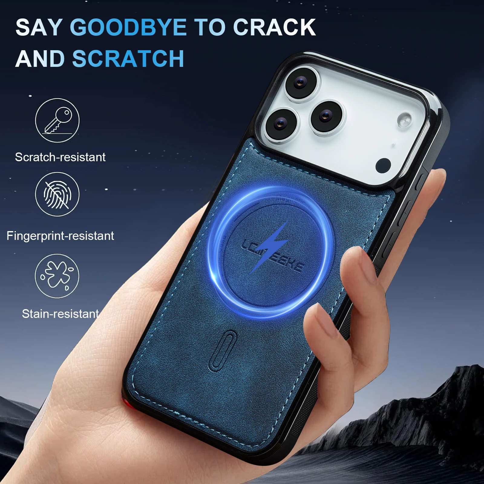 PU-Leder Magnetische Handyhülle für iPhone 18 17 16 15 14 13 11 Pro Max Plus Air 17E 16E Mini MagSafe Kabellose Ladehülle