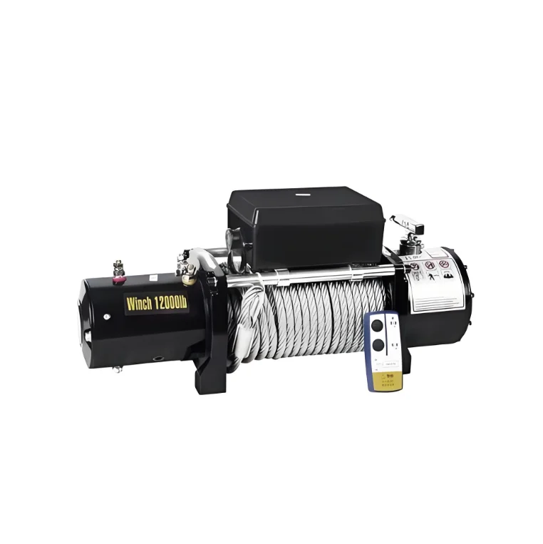 12V DC Motor 12000lb Winch Steel Remote Control Electric Mini Winch With Steel Wire Rope For Auto For Car Recovery