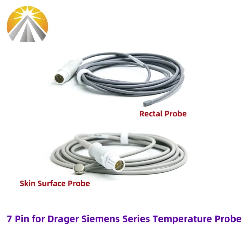 7 Pin Reusable Temperature Sensor for Drager Siemens SC6002XL SC7000 SC8000 SC9000L Patient Monitor Temp Probe