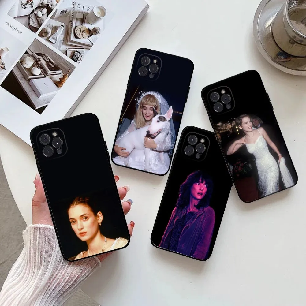 Winona R-Ryder Phone Case  For IPhone 16,15,14,13,12,11,Pro,Max,Mini,8,7,Plus,SE2,X,XR,XS,MAX Silcone Soft Covers