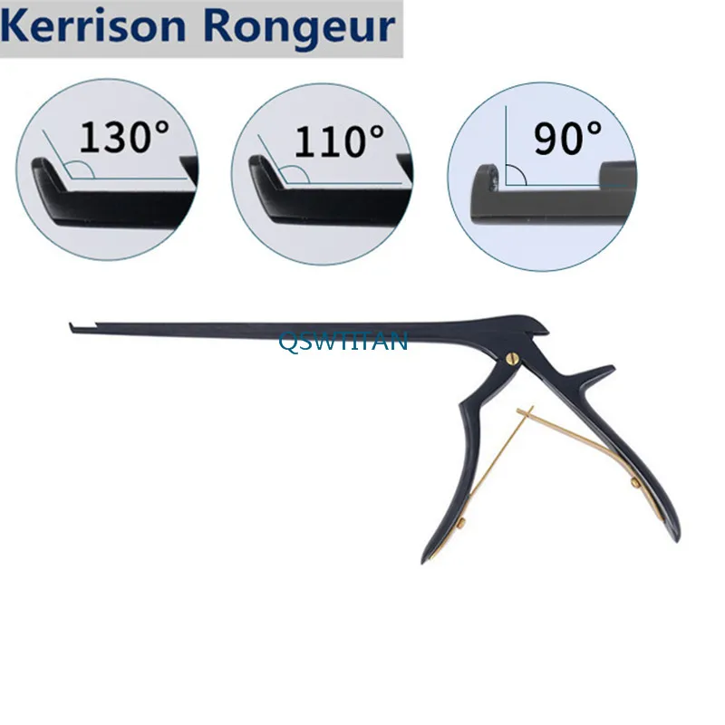 Black 130 degree Kerrison Rongeur  280mm long Stainless steel Veterinary orthopedics instrument