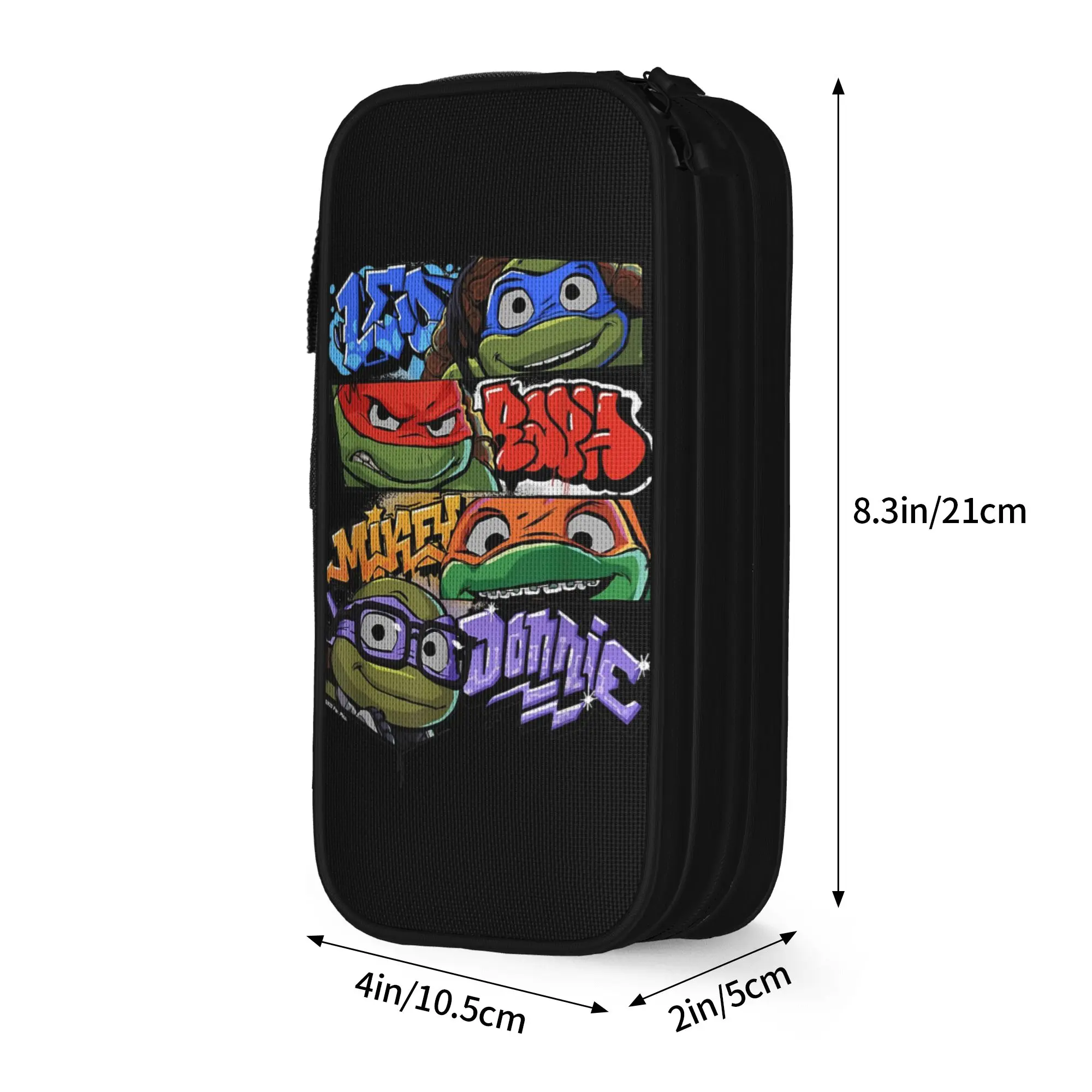 Fashion TMNT T-Turtles  Pencil Cases Pencilcases Pen Box for Girl Boy Large Storage Bag Students School Zipper Stationery