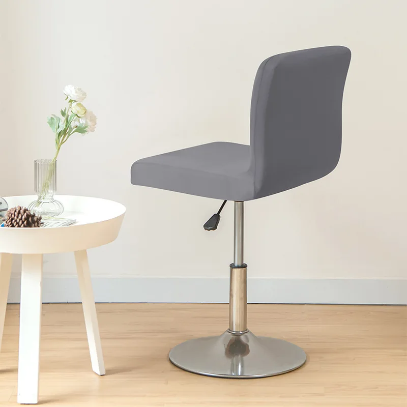 Milk Silk Fabric Stretch Bar Stool Cover for Home Hotel Club Swivel Chair