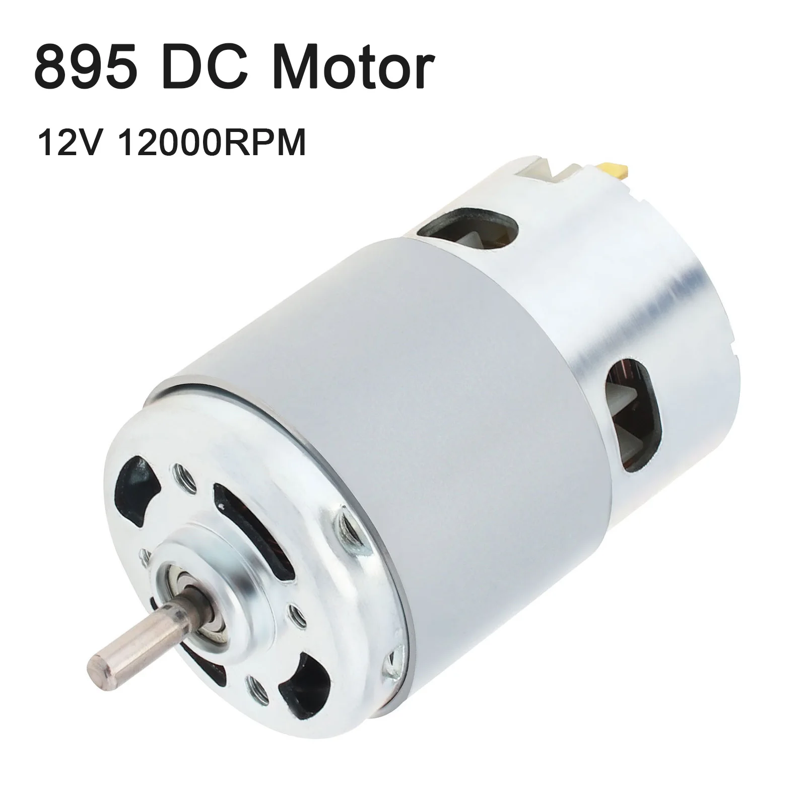 

895 DC Motor 12V 12000RPM High Torque Adjustable Motor for Electric Tool / DIY Toys / Micro Machine with Double Ball Bearing