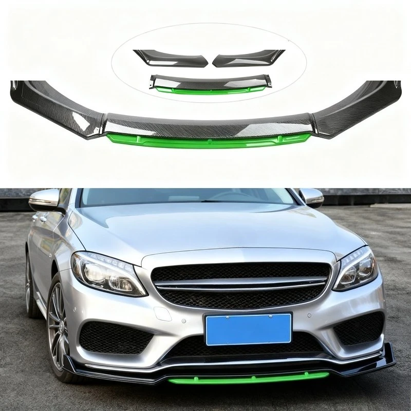 

For Universal Carbon Fiber Style Front Splitter Lip For 10th Gen Civic Bumper Guard Anti Scratch Exterior Modification Accessory