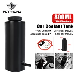 800ML Cylinder Radiator Overflow Reservoir Coolant Tank Universal Can Black with 1/16 Vent Hole Cooling Catch Bottle Reservoir