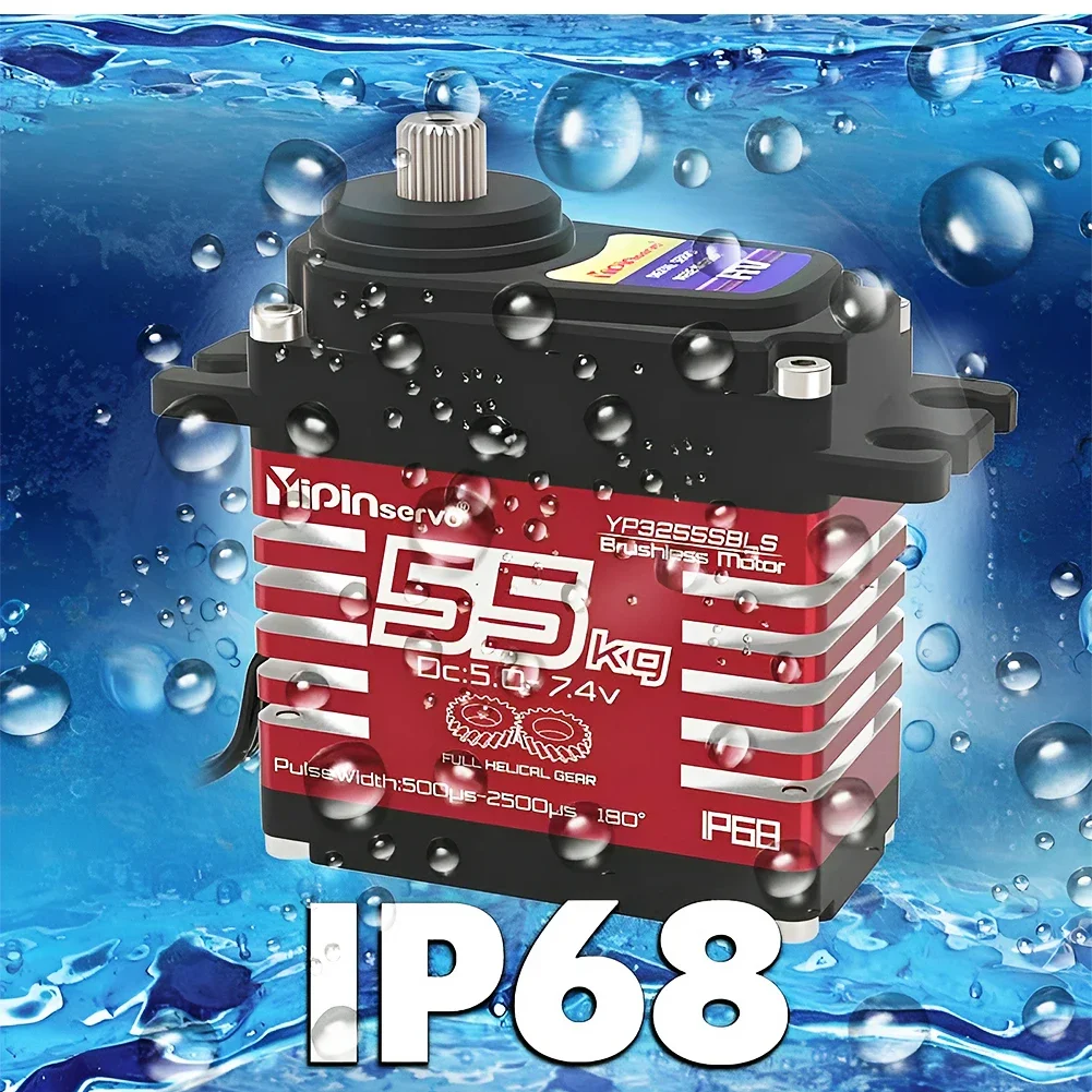 55 كجم أجهزة رقمية 7.4 فولت 180/270/360/357 درجة فرش RC محرك معزز عالي الولادة IP68 الصلب حلزوني والعتاد لسيارة RC 1/8 ، 1/10