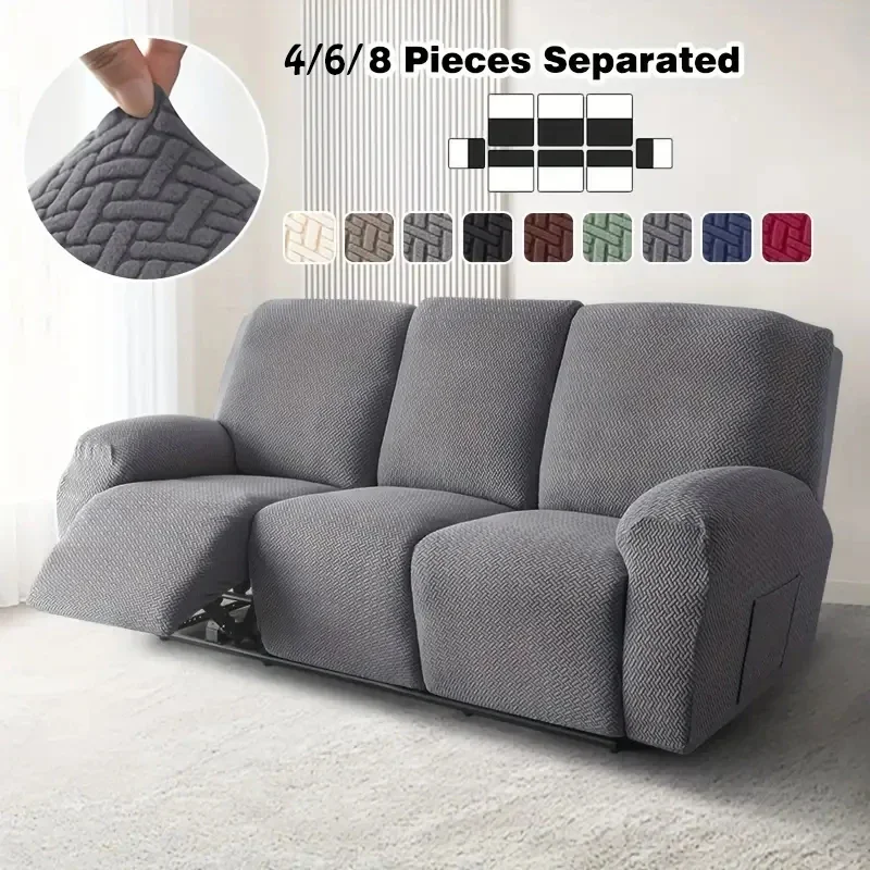 Recliner sofa cover for living room cheap lazy boy relax slipcover protector elastic jacquard armchair chair cover 1/2/3 seater