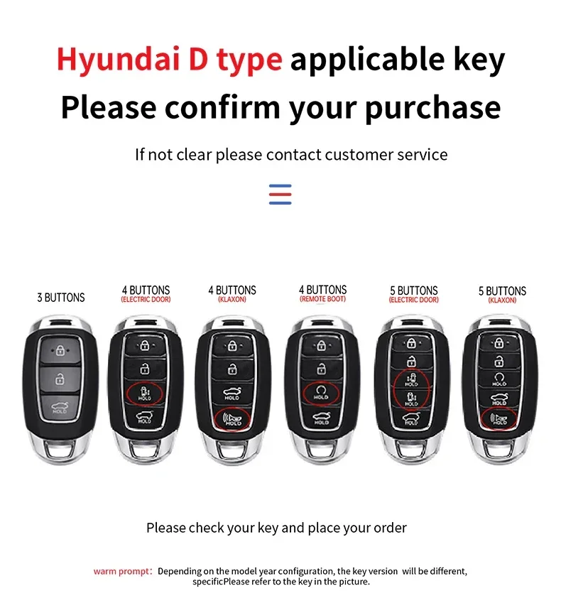 3 4 5 Button Car Key Fob Case Cover For Hyundai i30 Ix35 KONA Encino Solaris Azera Grandeur Ig Accent Santa Fe Palisade Keychain