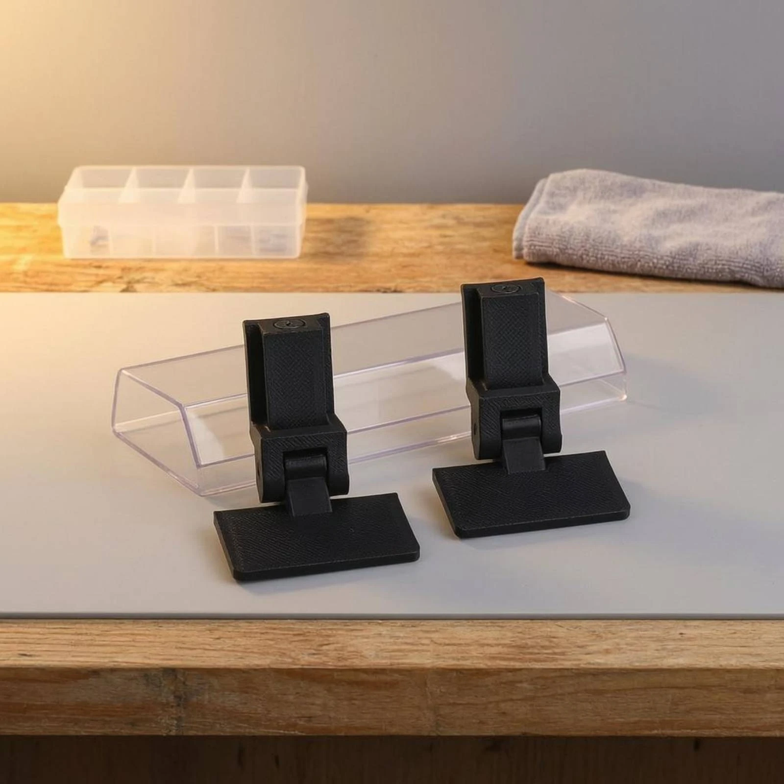 2 Pieces Dust Cover Hinge Mounting Holes Vinyl Player Cover Hinge