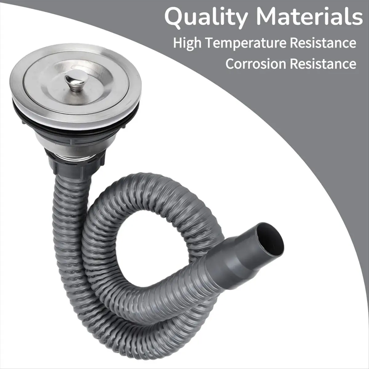 Drain Plug Basket Strainer Stainless Steel Sink Plug Kit Hair Salon Shampoo Sink Drain Plug Kit Quick Drain Sink Sets