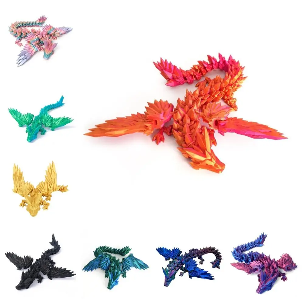 3D Dragon Realistic Dragon Statue Kid Gifts For Landscaping Decoration Printed Figures Animals Desktop Decoration