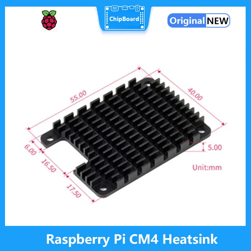 Радиатор Raspberry Pi CM4, компьютерный модуль Raspberry Pi 4, теплоотвод с термоклейкой лентой, отрезной для антенны