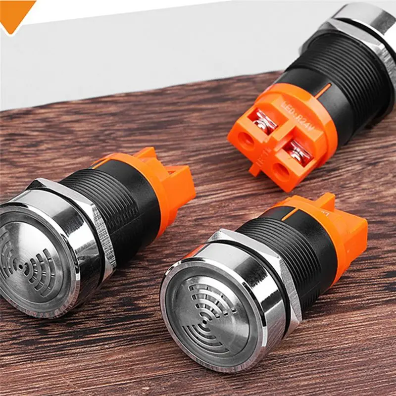 ABUP-LED Buzzer Intermittent Flash Light Signal Lamp Flashmetal Buzze Flash LED Alarm Indicator Light Signal DC24V