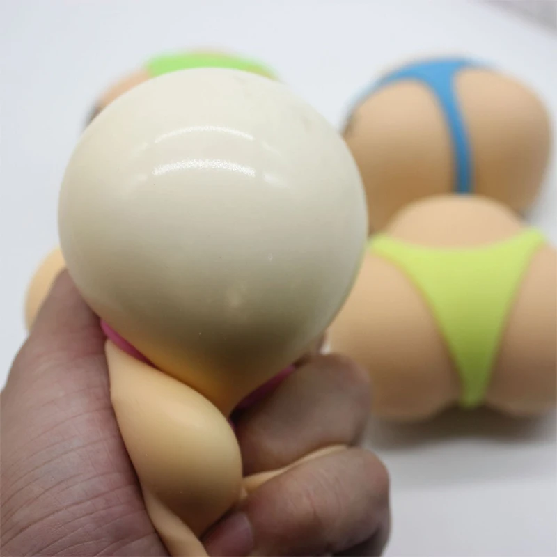 1pc Funny Butt Shaped Stress Ball Squishy Relief Squeeze Ball Stress Toys For Kids And Adults Decompression Relax Toy Practical