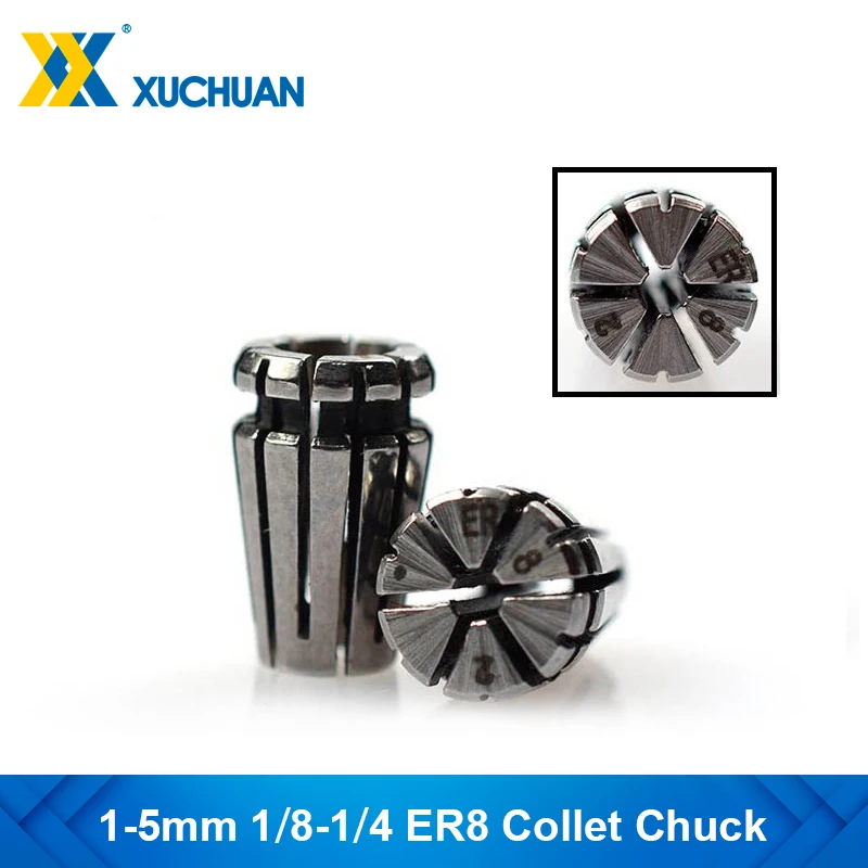 ER8 ER Collet Chuck 1.5-5.0mm 1/8 Spring Chuck For CNC Machine Milling Cutter End Mill Clamp Chuck CNC Router Tool Holder 