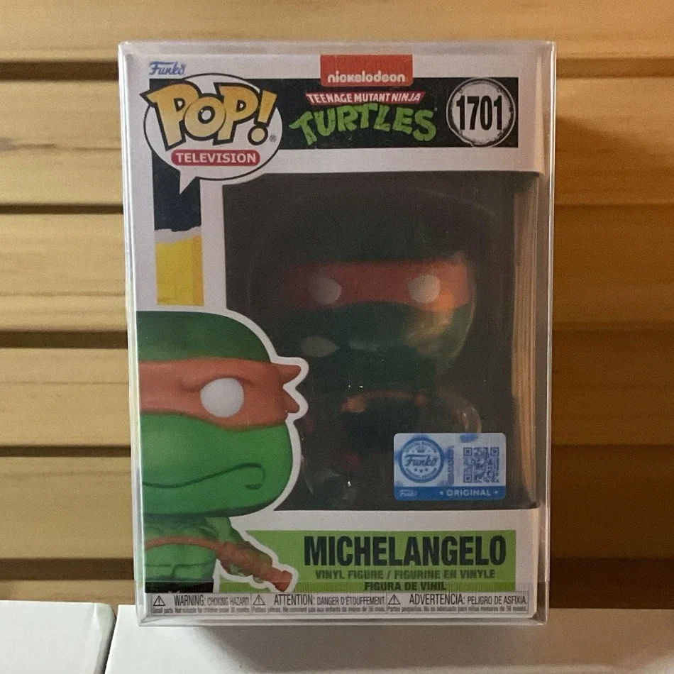 

Funko Teenage Mutant Ninja Turtles Figure Michelangelo(Translucent Green)1701 Anime Figures Limited Edition Collectible Toy Gift