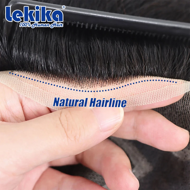 السويسري الدانتيل وتنفس شعر مستعار للرجال VERSALITE الدانتيل الجبهة باروكة من شعر طبيعي نسج على شكل شعر إنسان Exhuast نسج على شكل شعر إنسان 6 ''وحدة #3