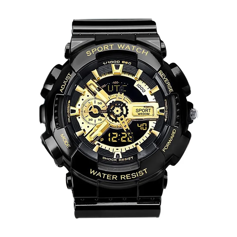 الشباب الرياضة ساعة رقمية الرجال للصدمات مقاوم للماء ساعات المعصم المزدوجة LED ساعة تنبيه ساعات رجالي كول Relojes Para Mujer